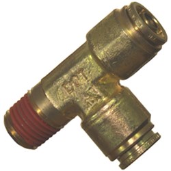 BRASS QCAB NYLON TUBE MALE RUN TEE