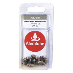 ALEMLUBE NIP 1/4 UNF 10 PACK