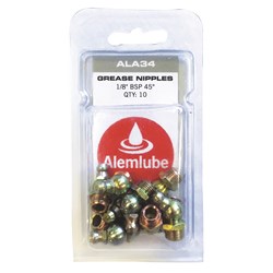 ALEMLUBE NIP 1/8 BSP 45DEGX10