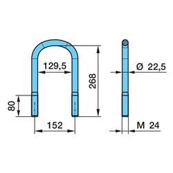U BOLT M24x152x268