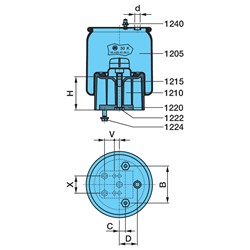 BPW AIR SPRING D30K VO/20/60 GFK BPW