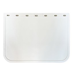18&quot; DROP X 24&quot; WIDE WHITE MUDFLAP PLAIN