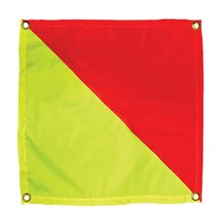 FLAG RED/YELLOW C/W EYELETS