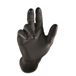 GLOVE GRIPPAZ BLACK NITRILE LARGE