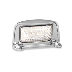 LED AUTOLAMPS 35 SERIES CLEAR/WHITE LICENCE PLATE LAMP -CHROME BRACKET