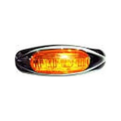 SIDE MARKER LAMP AMBER WITH CHROME BEZEL