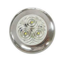 ROUND WHITE LED MARKER LAMP CLEAR LENS