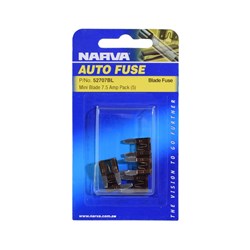NARVA 7.5 AMP BROWN MINI BLADE FUSE 5PK