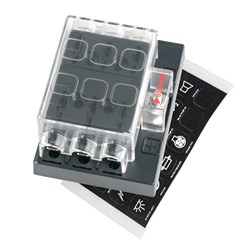 NARVA 6 WAY FUSE BLOCK - WITH COVER