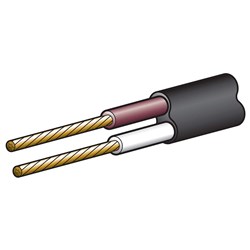 NARVA 10A 3MM TWIN CABLE BRN/WHITE 100M