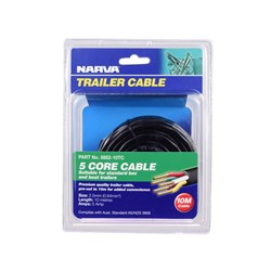 NARVA 5A 2.5MM 5 CORE TRAILER CABLE 10M