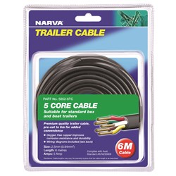 NARVA 5A 2.5MM 5 CORE TRAILER CABLE 6M