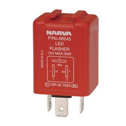NARVA ELEC FLASHER 12V 3 PIN LED BL