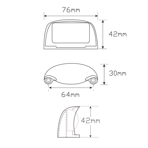 LED AUTOLAMPS 35 SERIES CLEAR/WHITE LICENCE PLATE LAMP -CHROME BRACKET ...